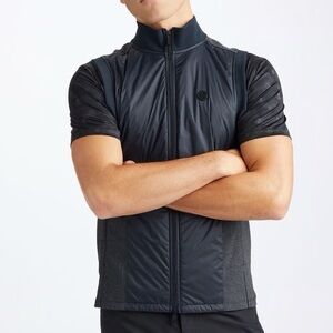 G/FORE Men Size XL Onyx Black Full Zip Glen Plaid Golf Track Vest NWT